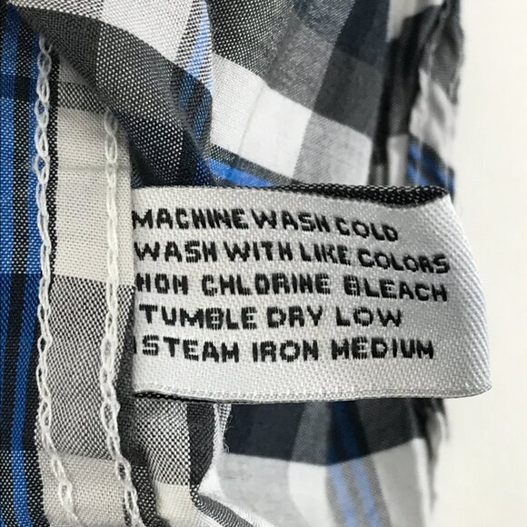 Ecko Unltd Plaid Button Up Shirt Men's Medium Short Sleeve Cotton Blend Casual - Picture 9 of 11